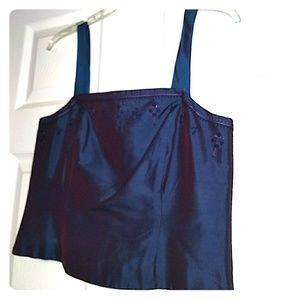 Irridescent blue/teal/purple beaded tank sz 6